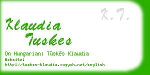 klaudia tuskes business card